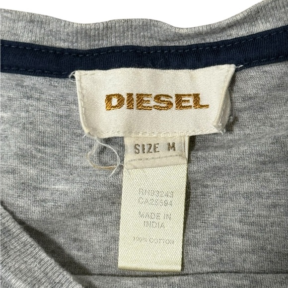 Diesel Industry 1978 Graphic T-Shirt Gray Short Sleeve Y2K Style - Picture 2 of 5